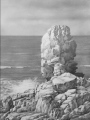 Pointe de la Torche (Finistère) 40x50cm  crayon graphite - Paysages marins