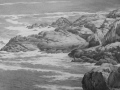 rochers de Saint Guénolé   24x36cm   crayon graphite - Paysages marins