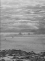 l'estuaire   24x36cm   crayon graphite - Paysages marins