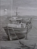 Marée basse (crayon graphite) 15/20cm. 2015 - Paysages marins (suite)
